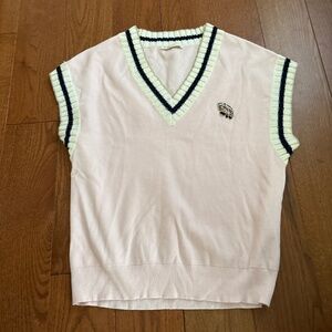Women’s OS Maje Pink V Neck Monette Knit Sweater Vest